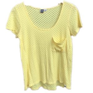 yellow polka dot Roxy tee L
